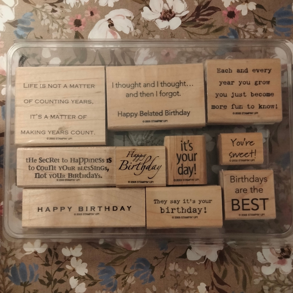 Stampin' Up! Wooden Birthday Stamps Set